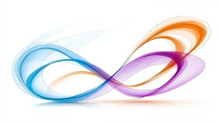 Poster - Vibrant, colorful wave with a purple and orange line in the middle. The wave is a mix of blue and purple, creating a dynamic and eye-catching design