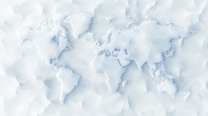 Poster - Global World Map Abstract world map with interconnected lines, symbolizing global networks and communication