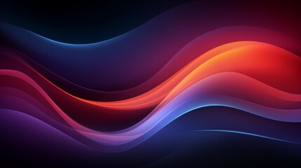 Poster - Colorful wave with purple, blue, and red colors. The colors are vibrant and the wave is long