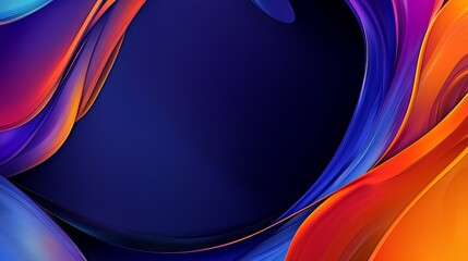 Poster - Colorful, abstract background with a blue and orange swirl. The background is a vibrant and dynamic color scheme that evokes a sense of energy and movement