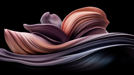 Poster - Colorful, abstract flower with purple and pink petals. The flower is very large and has a lot of detail