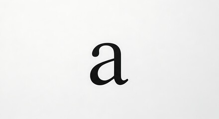 Aufkleber - A lowercase letter a in a sans serif font on a white background in a centered composition view
