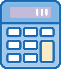Leinwandbilder - Minimalist flat icon design featuring a calculator perfect for digital interfaces and applications