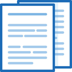 Poster - Minimalist flat icon set featuring various document symbols and elements for professional design projects