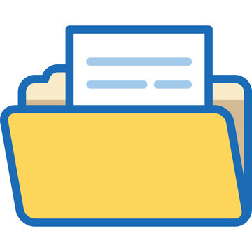 Minimalist flat icon representing a folder perfect for digital interfaces and organizational concepts