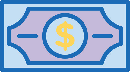 Poster - Minimalist flat icon representing money finance and wealth suitable for business and financial concepts