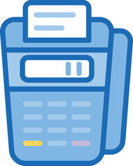 Poster - Minimalist flat icon representing a point of service transaction with clean lines and modern design elements