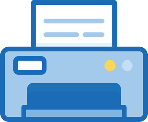 Leinwandbilder - Minimalist flat icon representing a printer suitable for digital interfaces and print media