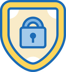 Leinwandbilder - Minimalist flat shield icon design with bold lines and a clean modern aesthetic suitable for security or protection themes