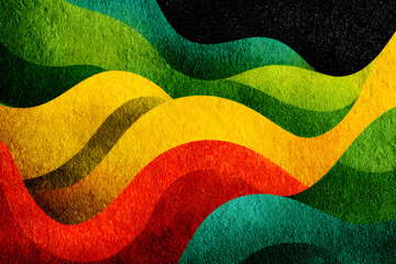 Poster - Abstract background design with Juneteenth theme, with wavy patterns, Abstract wave background. Black History Month watercolor background.