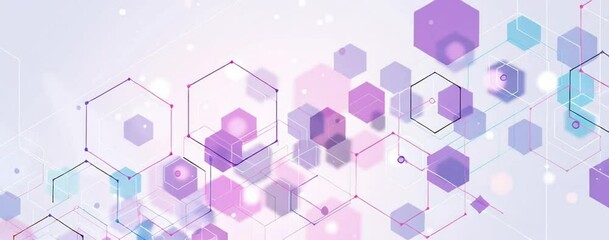 Poster - Abstract technology background with a hexagonal pattern and connected dots tech-inspired background featuring interconnected lines forming geometric shapes like triangles and squares Generative AI