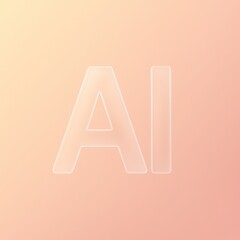 Leinwandbilder - The simple AI icon, a minimalist representation with elegant design, it creates a gentle and futuristic vibe, perfect for technology and innovation related design.