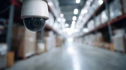 Poster - Security monitoring a warehouse aisle