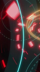 Poster - 5G text on circles against glowing tunnel