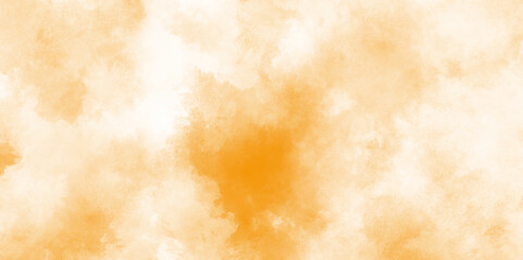 Poster - abstract orange watercolor background concept for banner, grungy section of wall ideal for soft textured on wet white paper, modern interior and design, abstract golden bokeh light celebration.