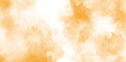 Poster - abstract orange watercolor background concept for banner, grungy section of wall ideal for soft textured on wet white paper, modern interior and design, abstract golden bokeh light celebration.