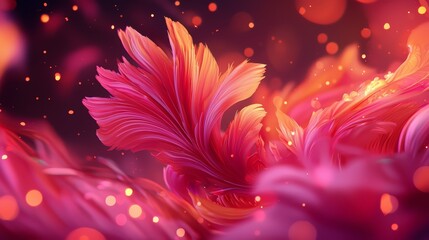 Poster - Pink flower with a lot of detail and a lot of pink. The flower is very detailed and has a lot of pink