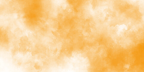 Poster - abstract orange watercolor background concept for banner, grungy section of wall ideal for soft textured on wet white paper, modern interior and design, abstract golden bokeh light celebration.