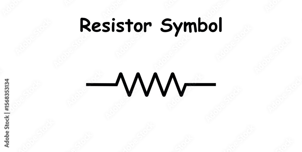 Electrical Resistor Symbol in Physics. Stock Vector | Adobe Stock