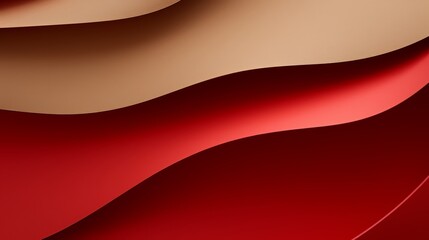 Poster - Red and brown striped background with a red wave. The stripes are of varying widths and the wave is made up of multiple smaller waves. The overall effect is a dynamic