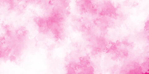 Fototapete - abstract romantic pastel Pink watercolor background, translucent cloudiness in motion on clear background,Soft smeared aquarelle painted magenta watercolor canvas for splash design, soft cloud grunge.