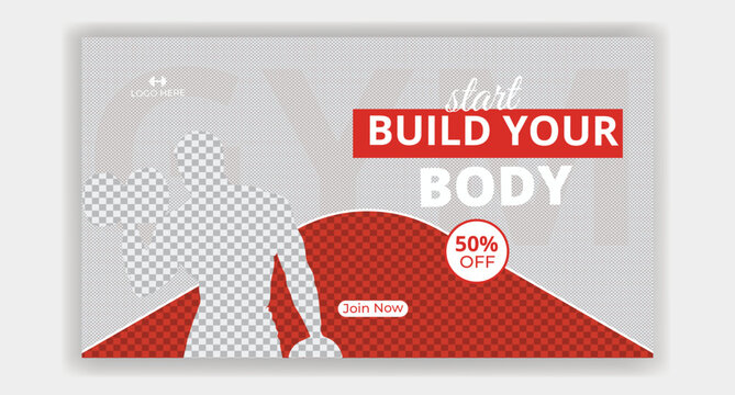 Ultimate gym experience body fitness thumbnail design