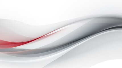 Aufkleber - White background with a red and gray wave. The wave is very long and has a lot of detail