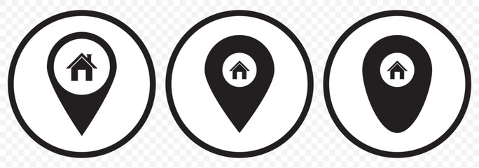 Poster - Location map pin icons set. Modern map marker collection. Pinpoint. Location pin icon. Map pin place marker. Map marker pointer icon. GPS location symbol. transparent background. EPS 10.