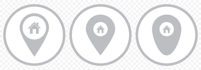 Poster - Location pin icons. Location pin icon collection. Set of location pin icons. location pin place marker. Location icon. Map marker pointer icon set on Transparent Background. EPS 10.