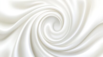 Poster - White fabric with a spiral pattern. The fabric is smooth and silky. The spiral pattern is intricate and detailed. Scene is elegant and sophisticated