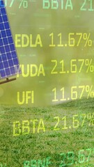 Poster - Animation of financial data over solar panels