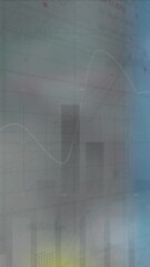 Poster - Animation of statistical data processing against close up of playing cards