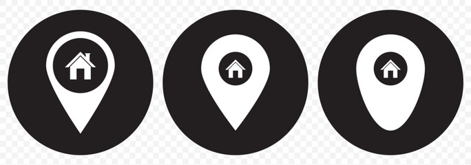 Poster - Location map pin icons set. Modern map marker collection. Pinpoint. Location pin icon. Map pin place marker. Map marker pointer icon. GPS location symbol. transparent background. EPS 10.