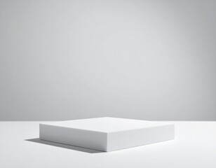 Aufkleber - White Square Platform on White Background