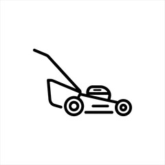 Poster - A lawnmower is isolated on white background