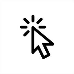 Poster - A cursor arrow is isolated on white background