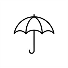 Poster - Black umbrella isolated on white background