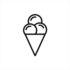 Poster - Ice cream cone isolated on white background