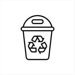 Poster - Recycle bin icon isolated on white background