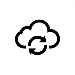 Poster - Cloud sync icon isolated on white background