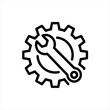 © MstSamima - Gear and wrench icon isolated on white background