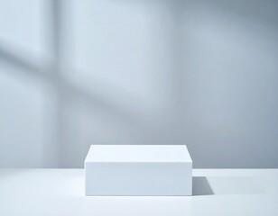 Aufkleber - White Product Display Platform with Soft Light and Shadows