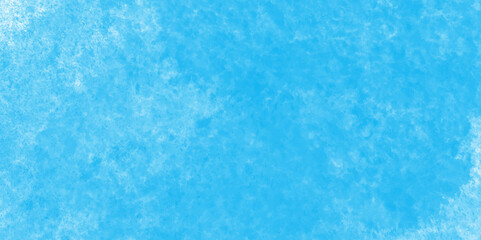 Leinwandbilder - Modern blue powder style grunge textured abstract bright paper watercolor stain with hand paint background, texture for design distressed grunge smoky painted artistic watercolor cyan background.