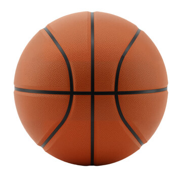Classic Orange Basketball with Textured Surface Against White Background, Symbolizing Energy, Athleticism, and Timeless Sport Culture.