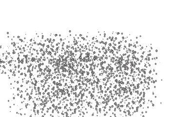 Fototapete - Monochromatic scatter of spheres and bubbles on a clean white background