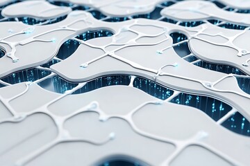 Aufkleber - Network of self-regulating water distribution grids beneath an eco-smart city 