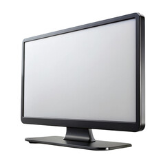 Poster - Modern flat screen computer monitor display isolated on transparent background