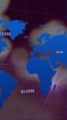 Poster - Animation of world map and data processing over grid network against city traffic