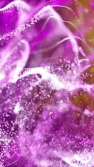 Aufkleber - Animation of yellow glowing light spots and digital wave against purple background