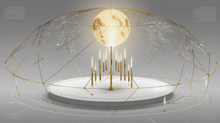Wall Mural - abstract technology white background. earth network with glowing nodes and net lines business connec